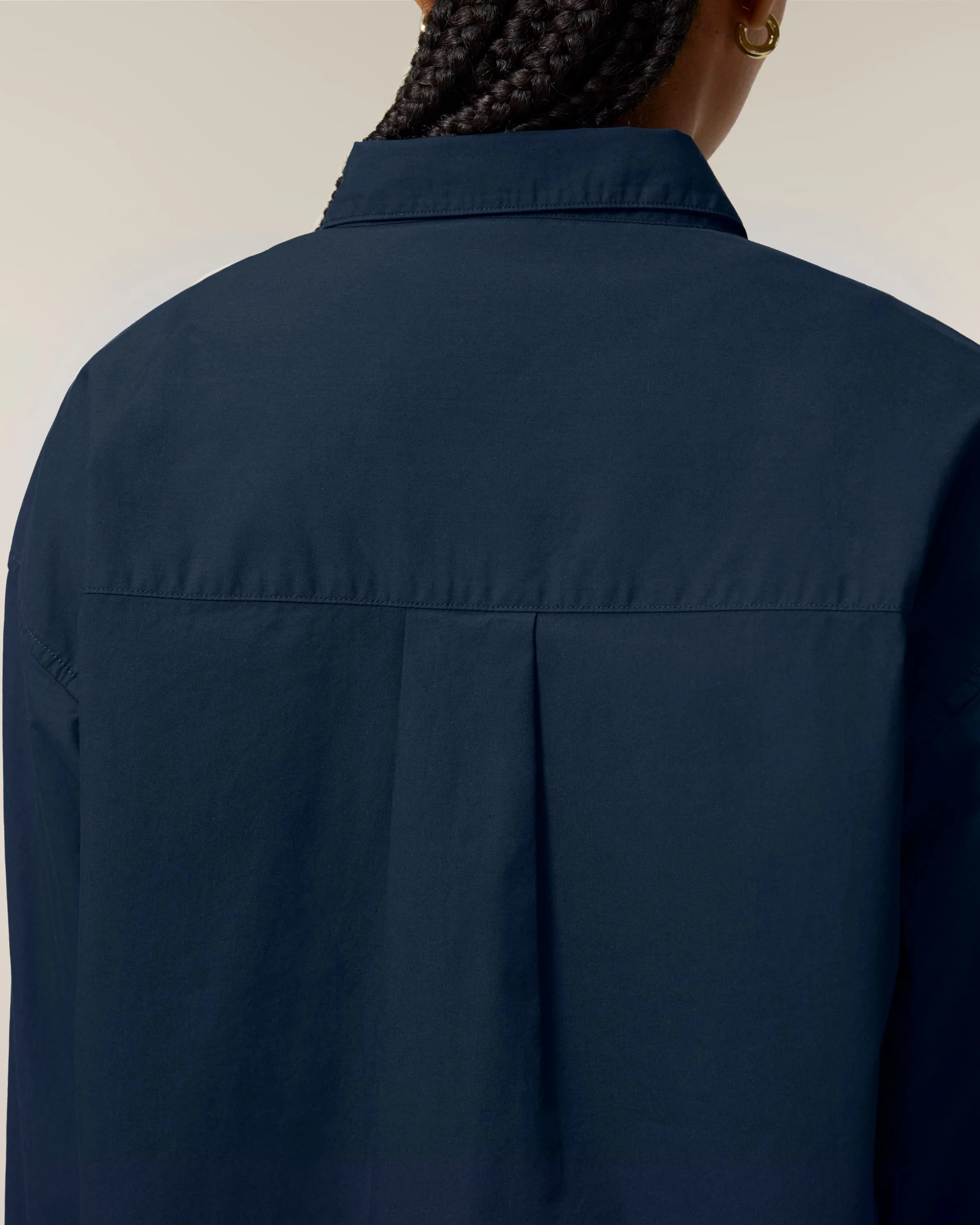 Organic Poplin Long Sleeve Shirt: Womens - Image 12