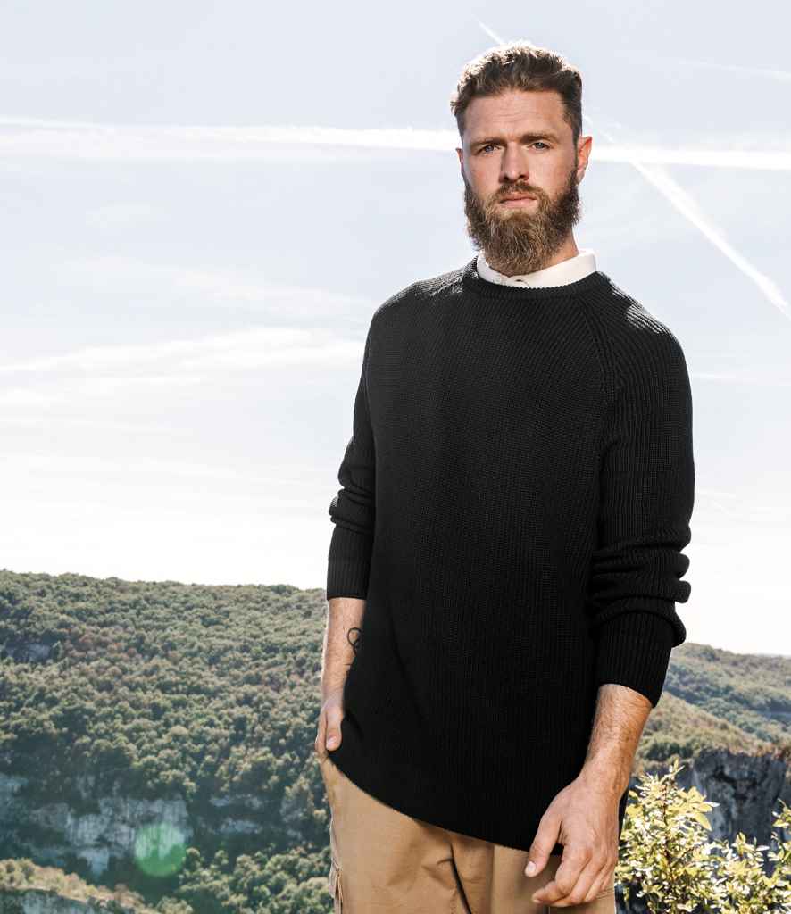 Organic & Recycled Polyester Chunky Knit Sweatshirt - Image 8