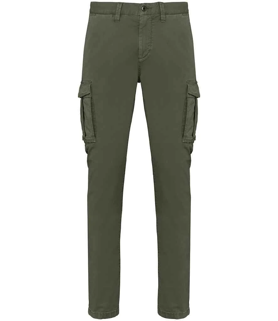 Organic Washed Cargo Trousers: Mens - Image 4