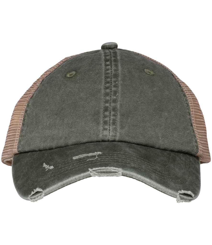 Organic Washed Ripped Trucker Cap - Image 3