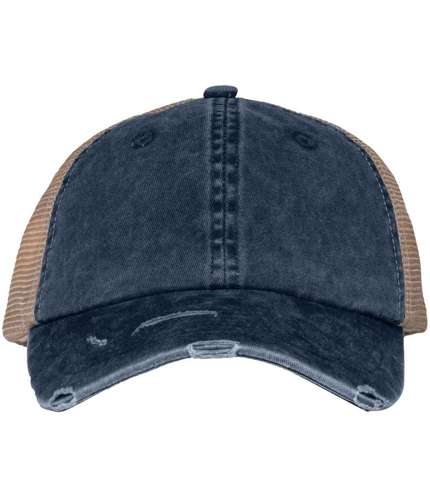 Organic Washed Ripped Trucker Cap - Image 5