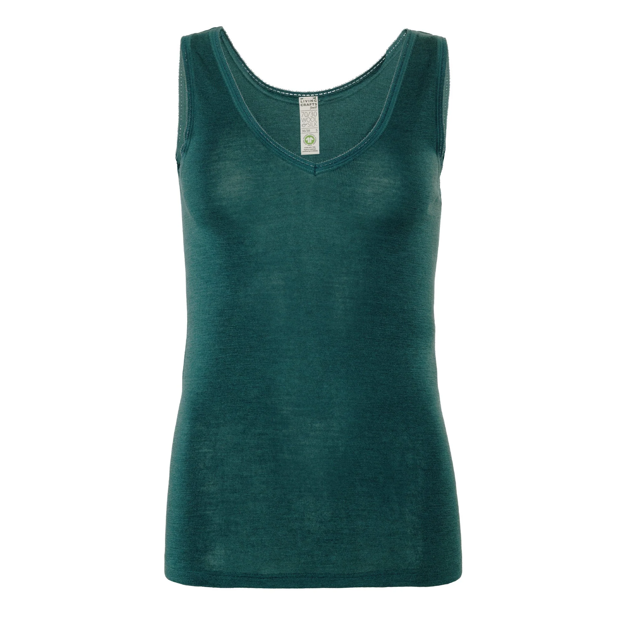 Organic Wool & Silk Vest: Womens - Image 7