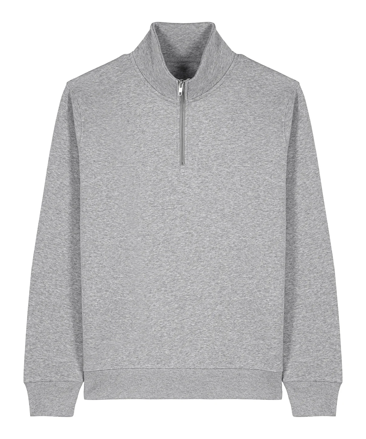 Organic Zip Neck Sweatshirt: Unisex - Image 7
