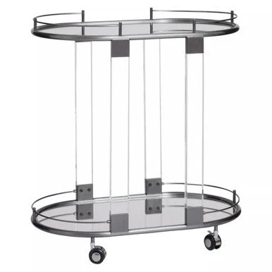 Oria Drinks Trolley in Metallic Frame - Image 4