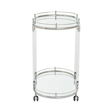 Oria Oval Mirrored Trolley - Image 4
