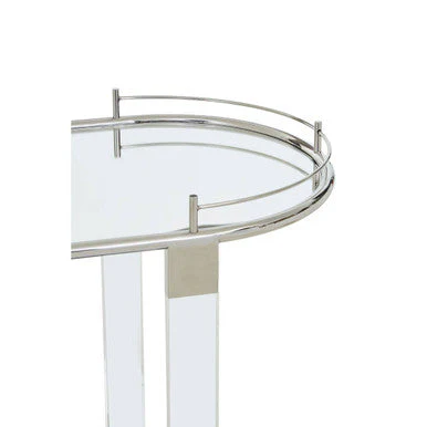 Oria Oval Mirrored Trolley - Image 9