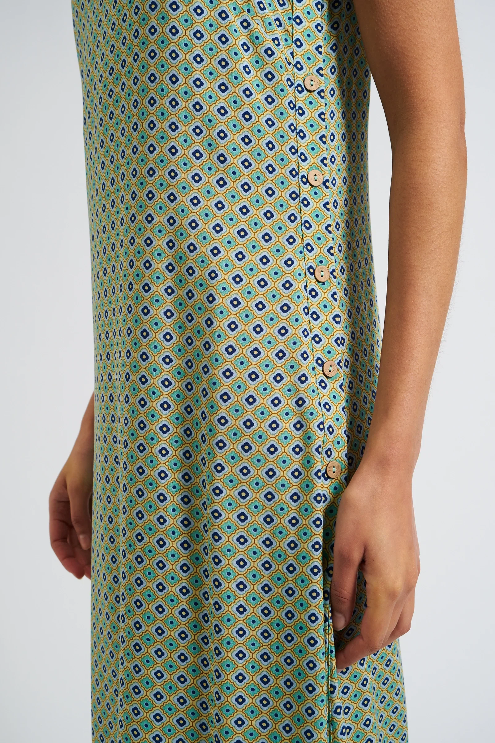 Orinda Tangiers Print Sleeveless Midaxi Dress - Image 4
