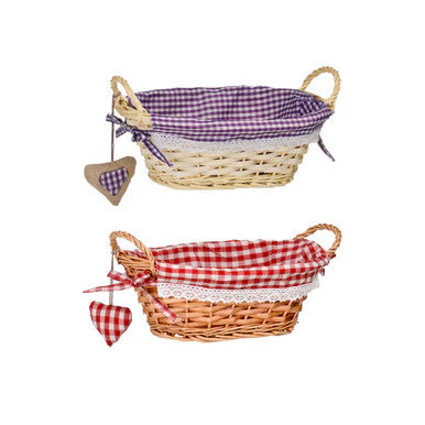 Orla Willow Bread Basket with Red Gingham Lining - Image 5