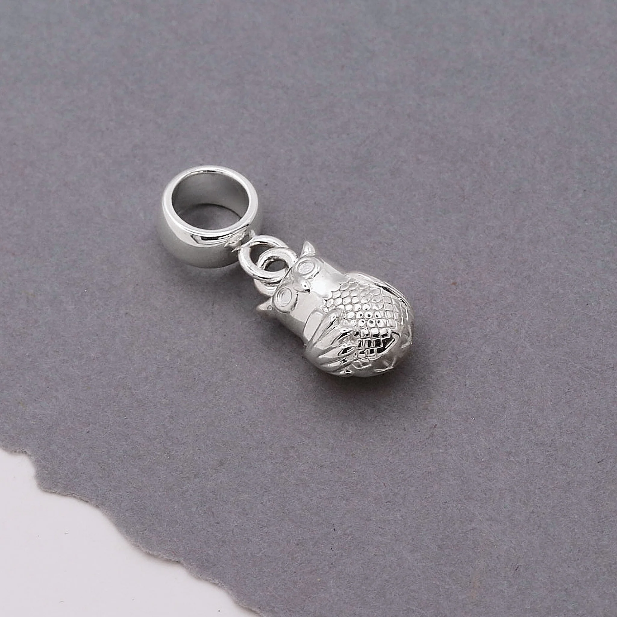 Owl Personalised Silver Charm - Image 8