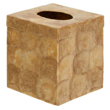 Palu Beige Seashell Square Tissue Box - Image 2