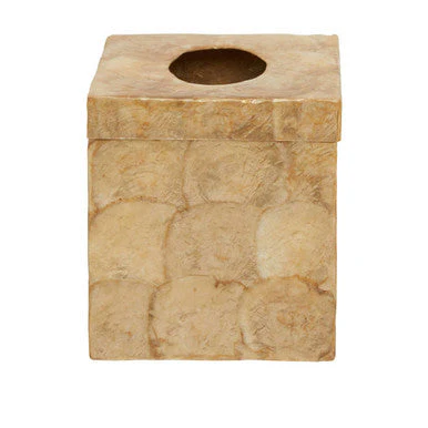 Palu Beige Seashell Square Tissue Box - Image 3