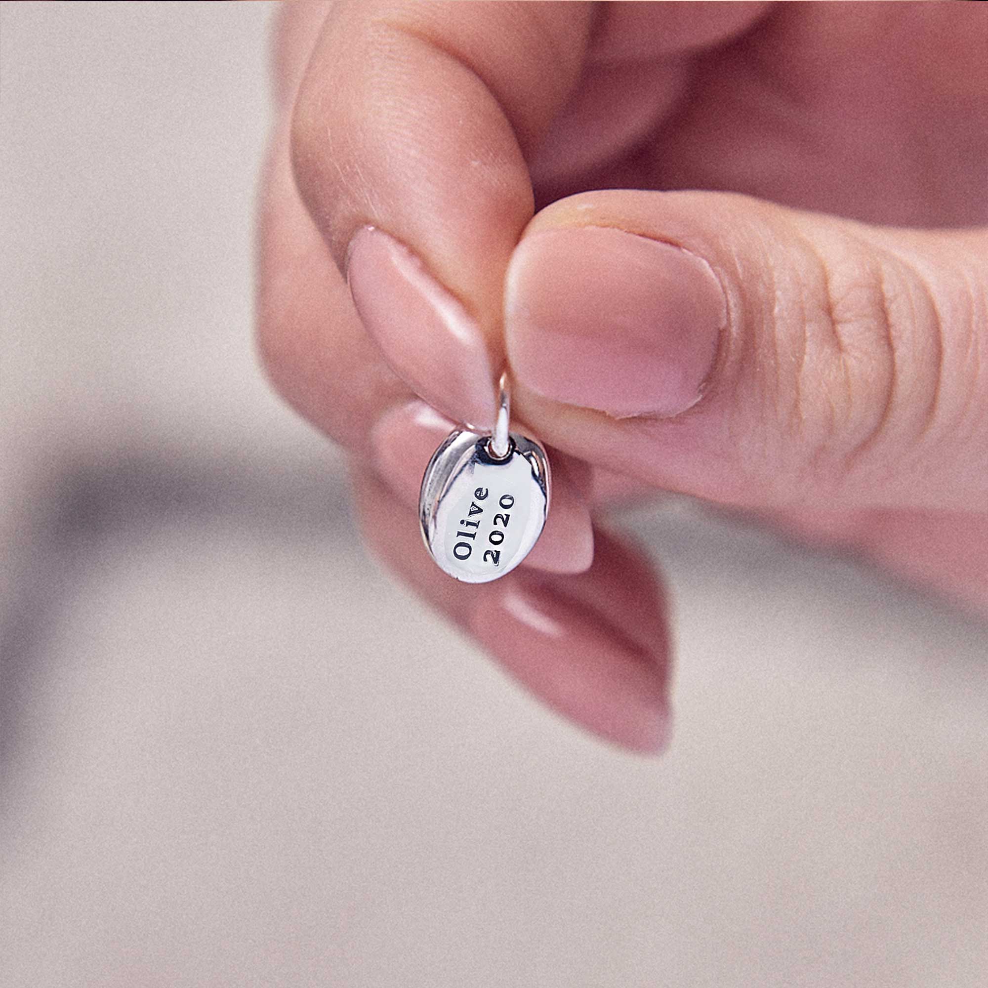 Pebble Personalised Silver Charm - Image 4