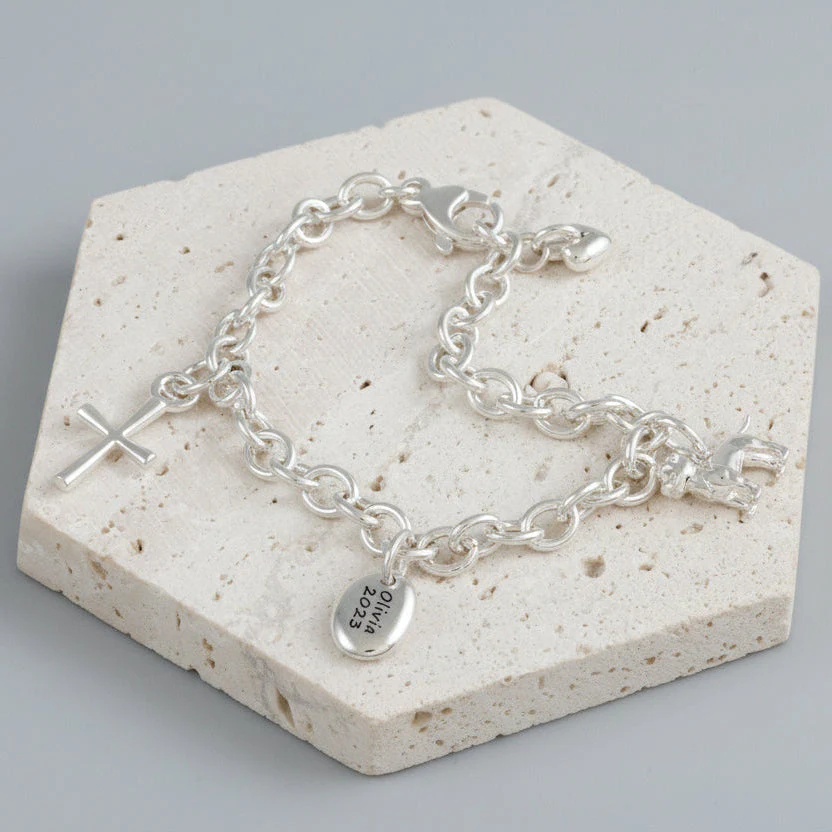 Pebble Personalised Silver Charm - Image 5