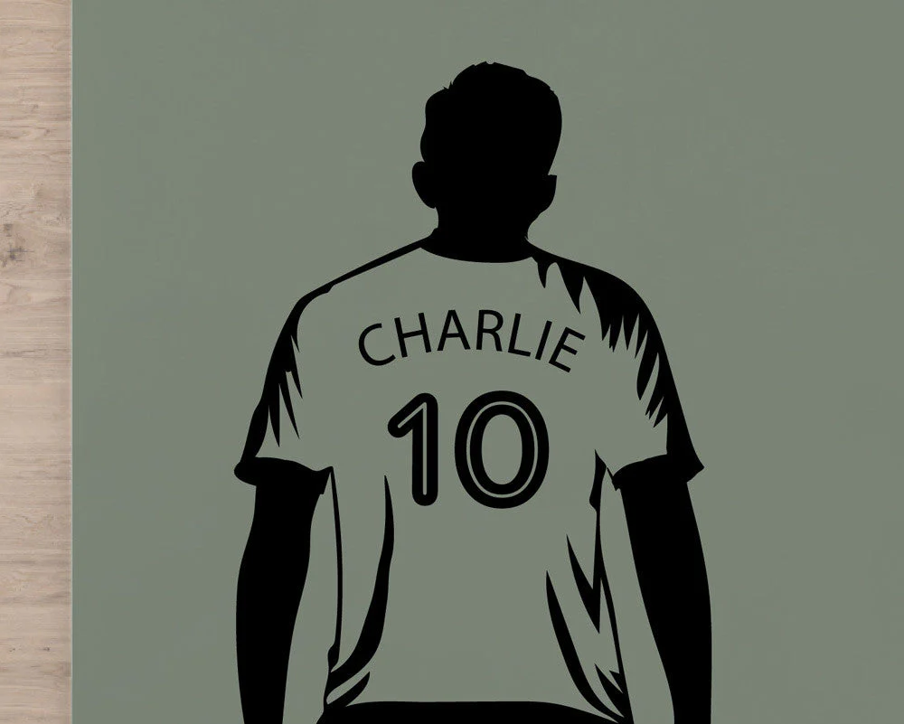 Personalised Footballer Wall Sticker Decal - Image 7