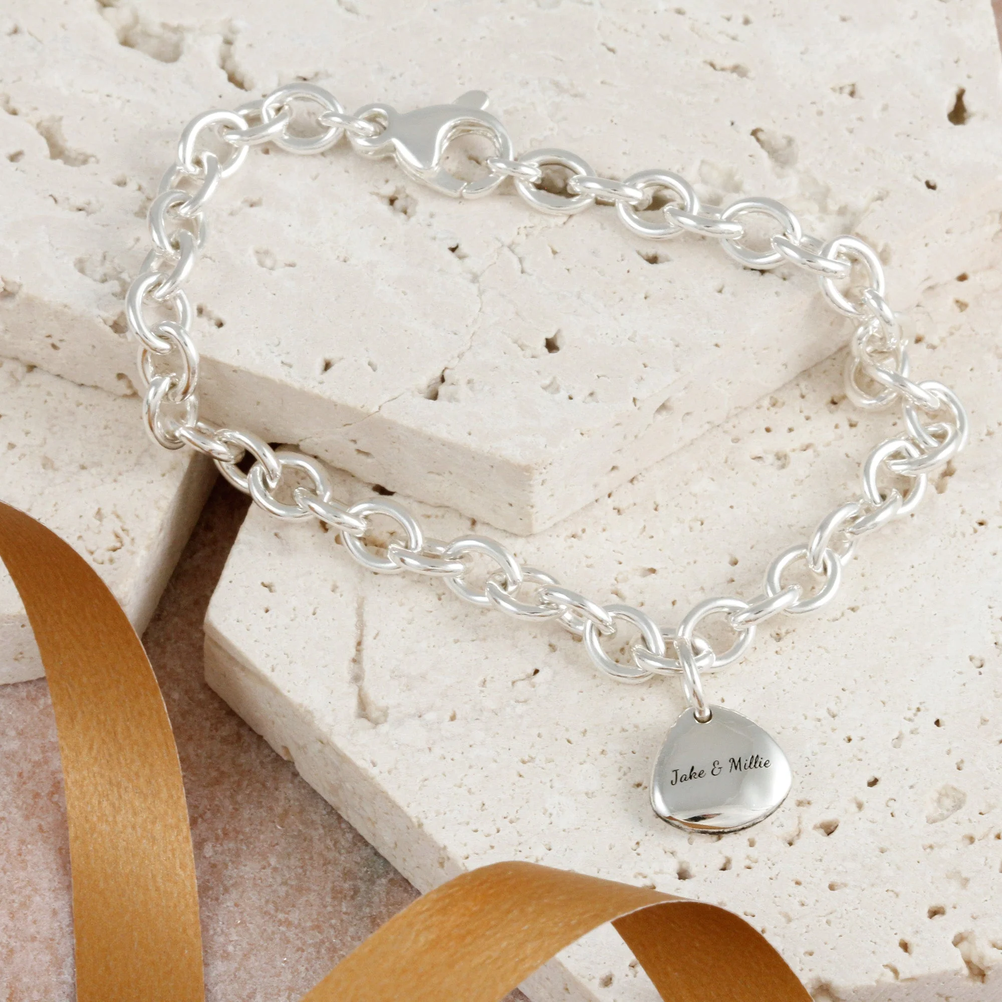 Pet Paw Print Personalised Silver Charm - Image 10