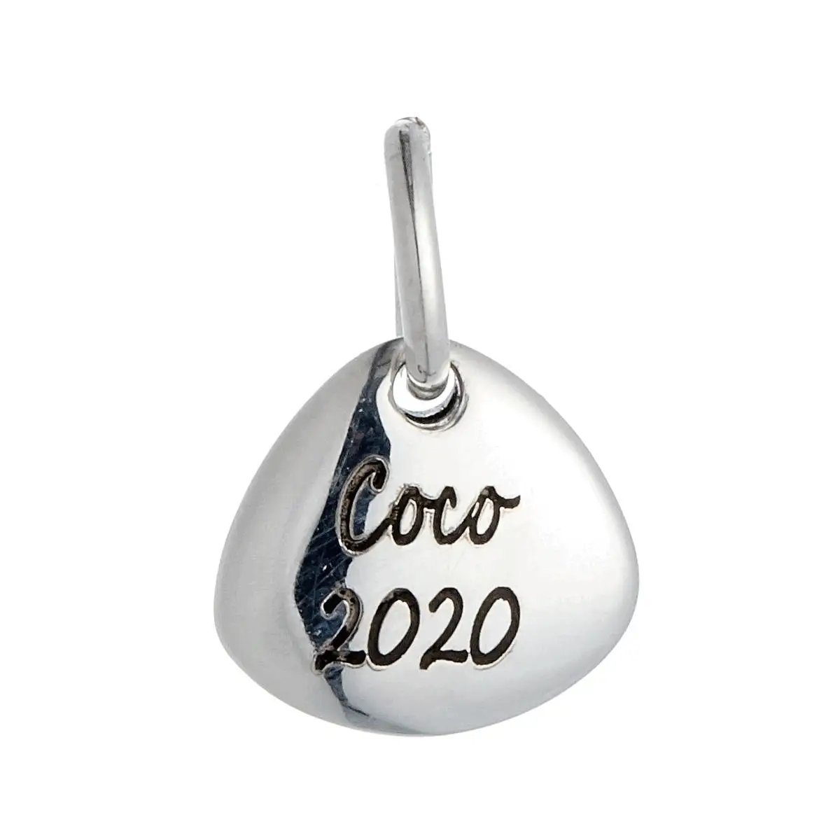 Pet Paw Print Personalised Silver Charm - Image 3