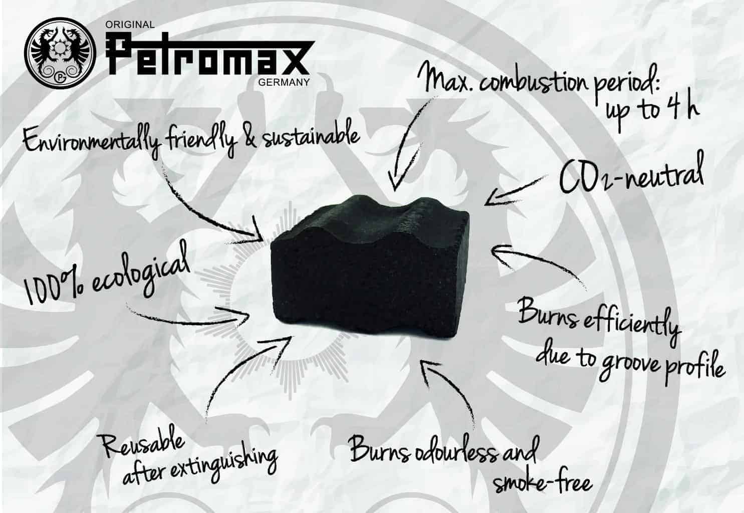Petromax Cabix Plus Briquettes for Dutch Oven and BBQ - Image 2