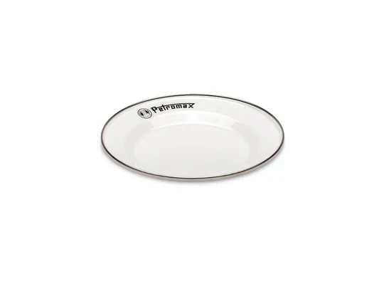 Petromax Set of 2 Enamel Plates - White (Various Sizes) - Image 2