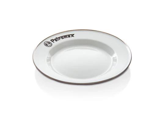 Petromax Set of 2 Enamel Plates - White (Various Sizes) - Image 3