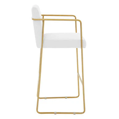 Piermount Mink Velvet And Gold Bar Stool - Image 4