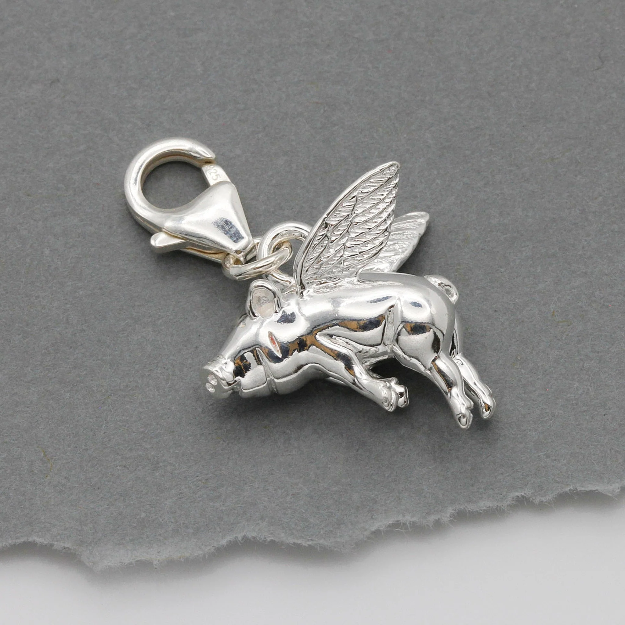 Pigs Might Fly Silver Charm - Image 4