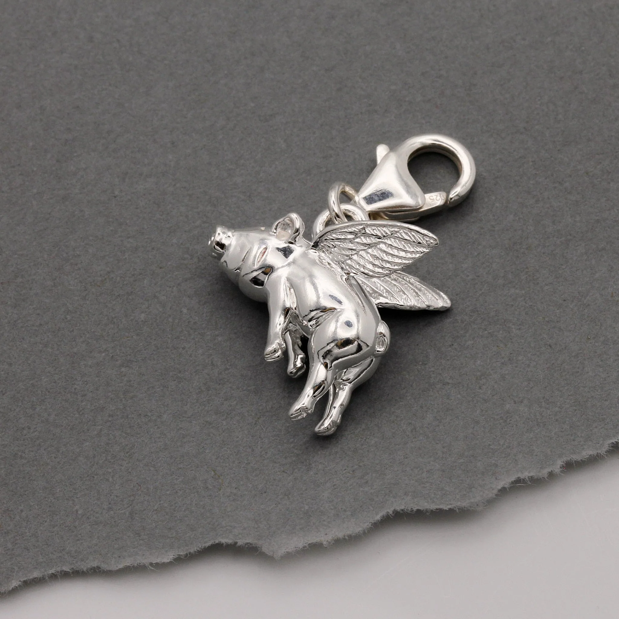 Pigs Might Fly Silver Charm - Image 5