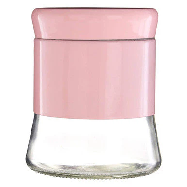 Luca Pink Steel and Glass Storage Jar - 800ml - Image 3