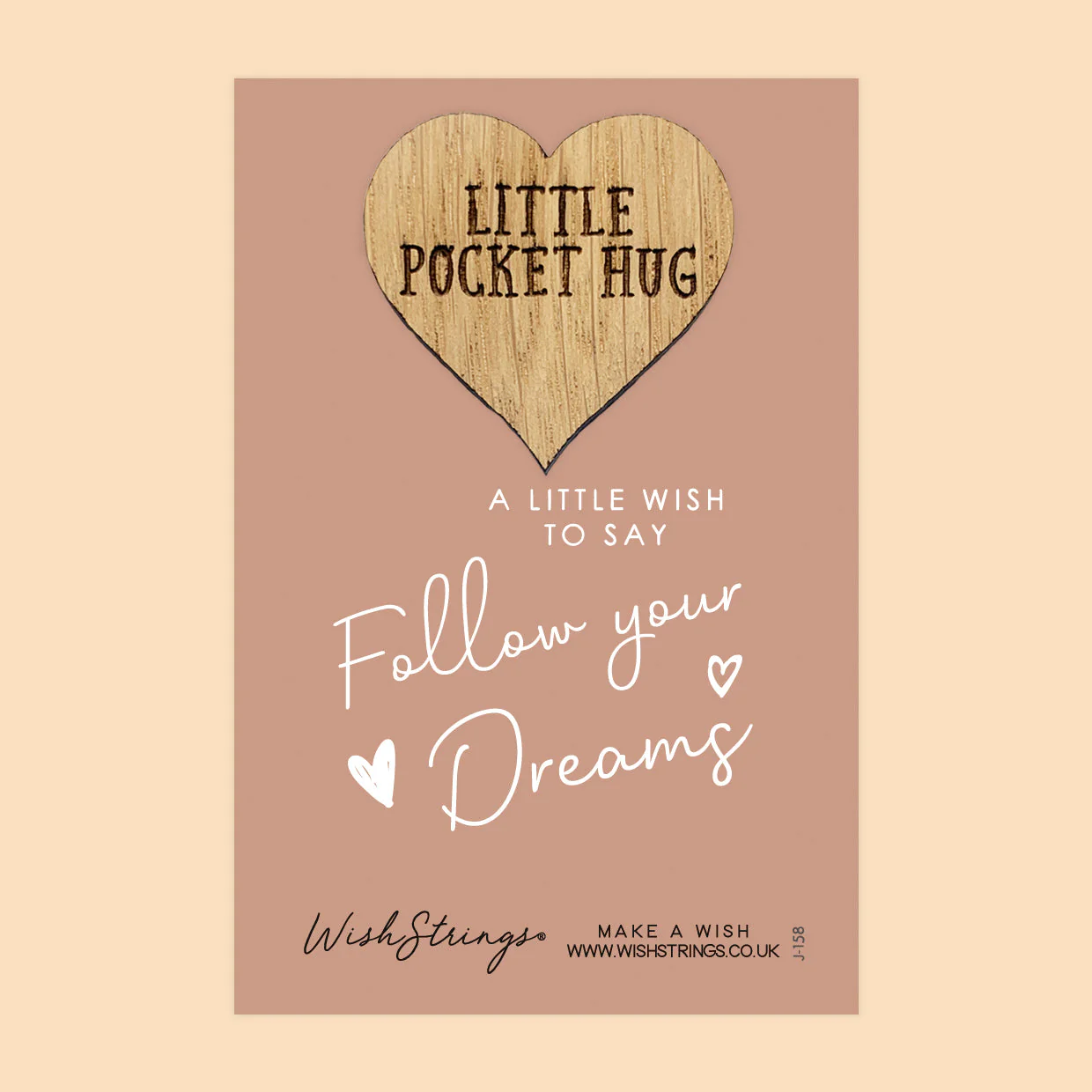 Pocket Hug - Follow Your Dreams | Inspirational Gift for Success & Motivation | Keepsake Token for Sending Hugs, Luck & Chasing Future Dreams