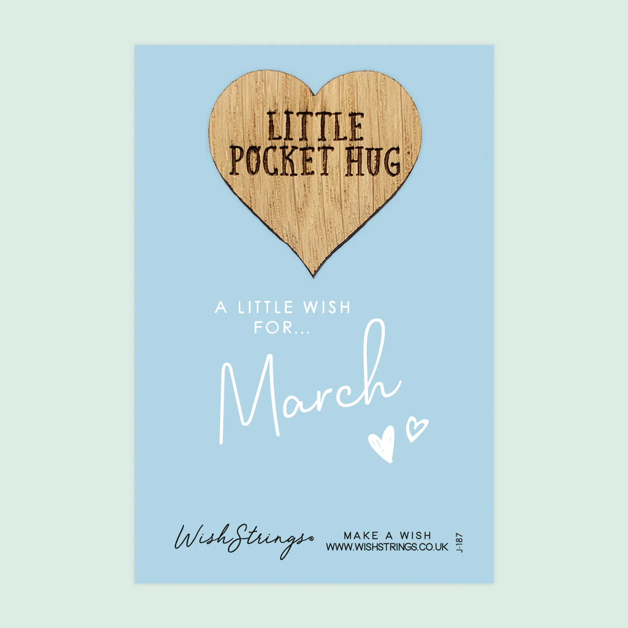 Pocket Hug - March Birth Month | Thoughtful Birthday Gift | Keepsake Token for Sending Hugs & Celebrating a Special Day