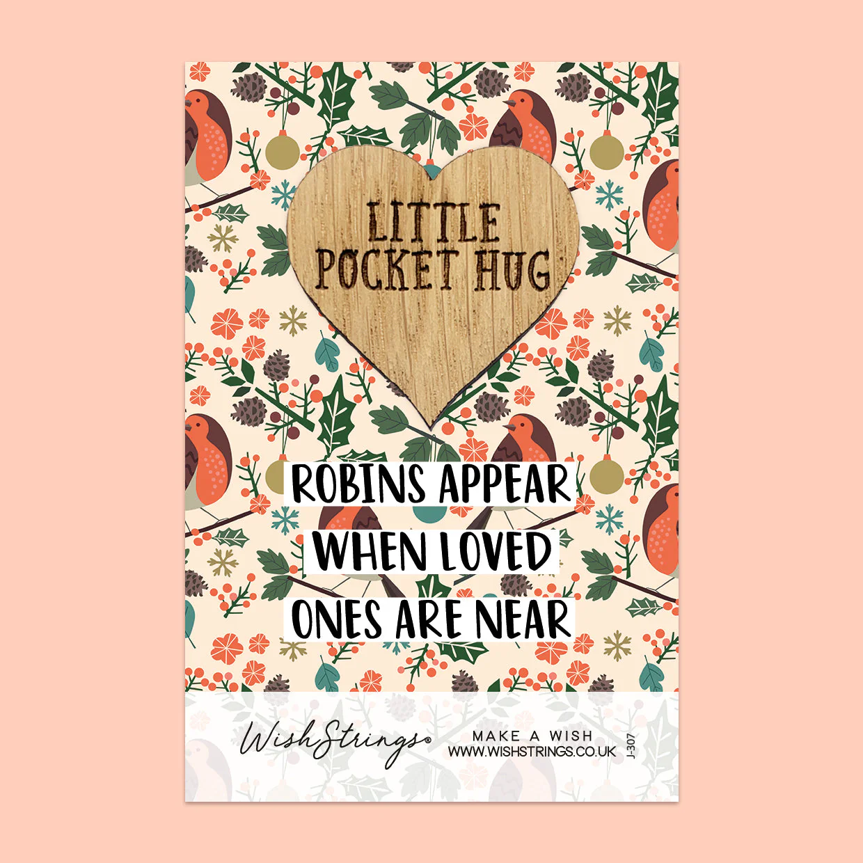 Pocket Hug - Robins Appear When Loved Ones Are Near | Thoughtful Sympathy Gift | Keepsake Token for Sending Hugs & Comforting Remembrance