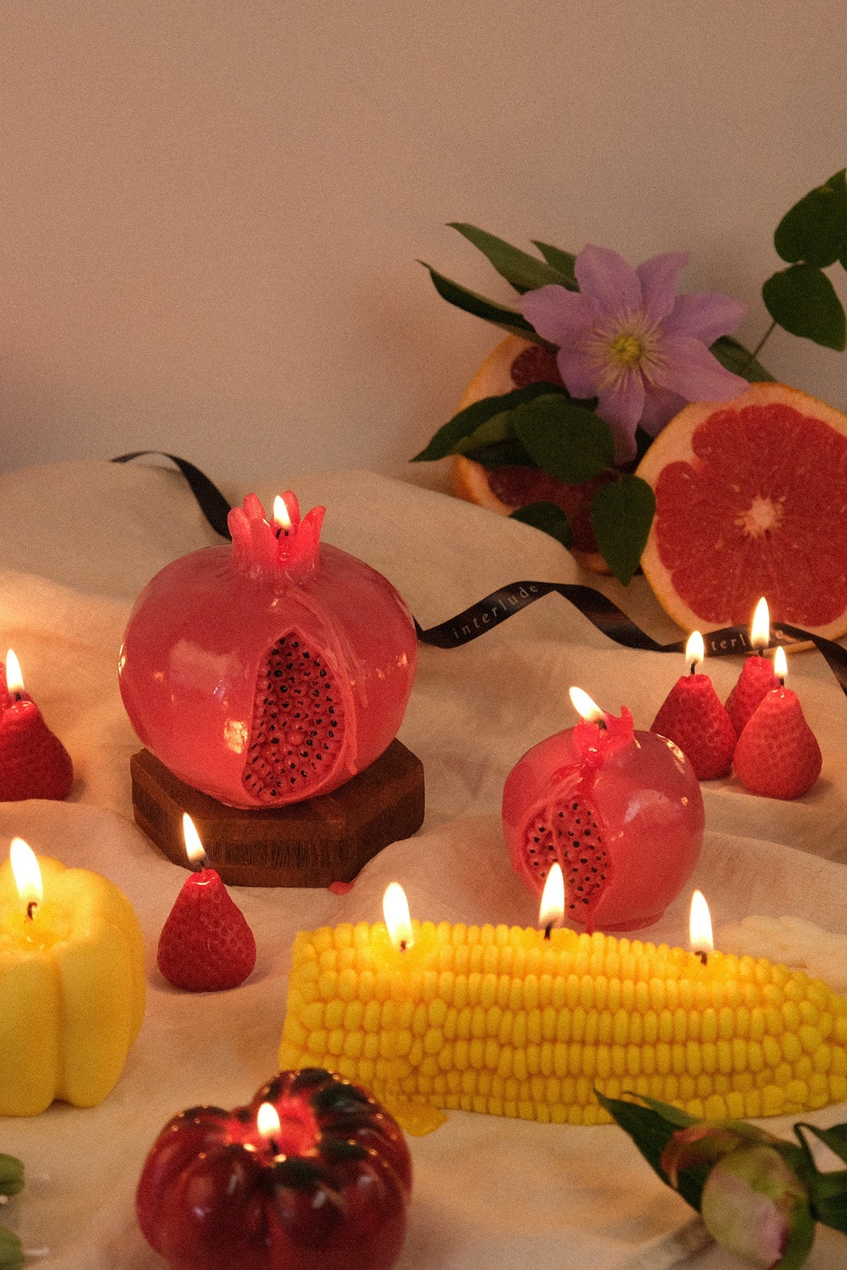 Pomegranate Shaped Candle - Image 2