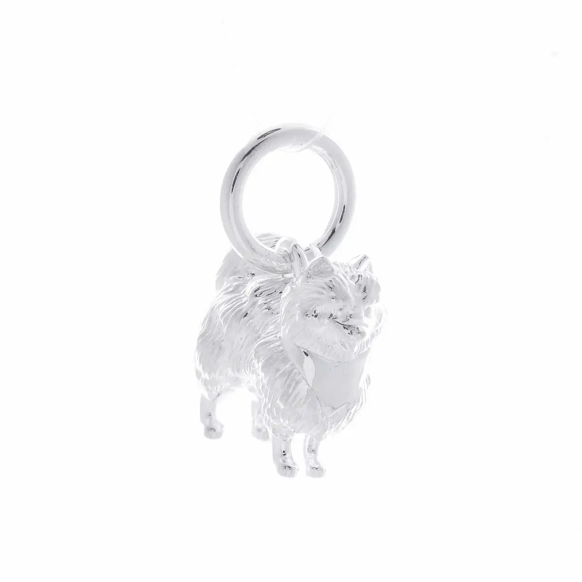 Pomeranian Silver Dog Charm - Image 2