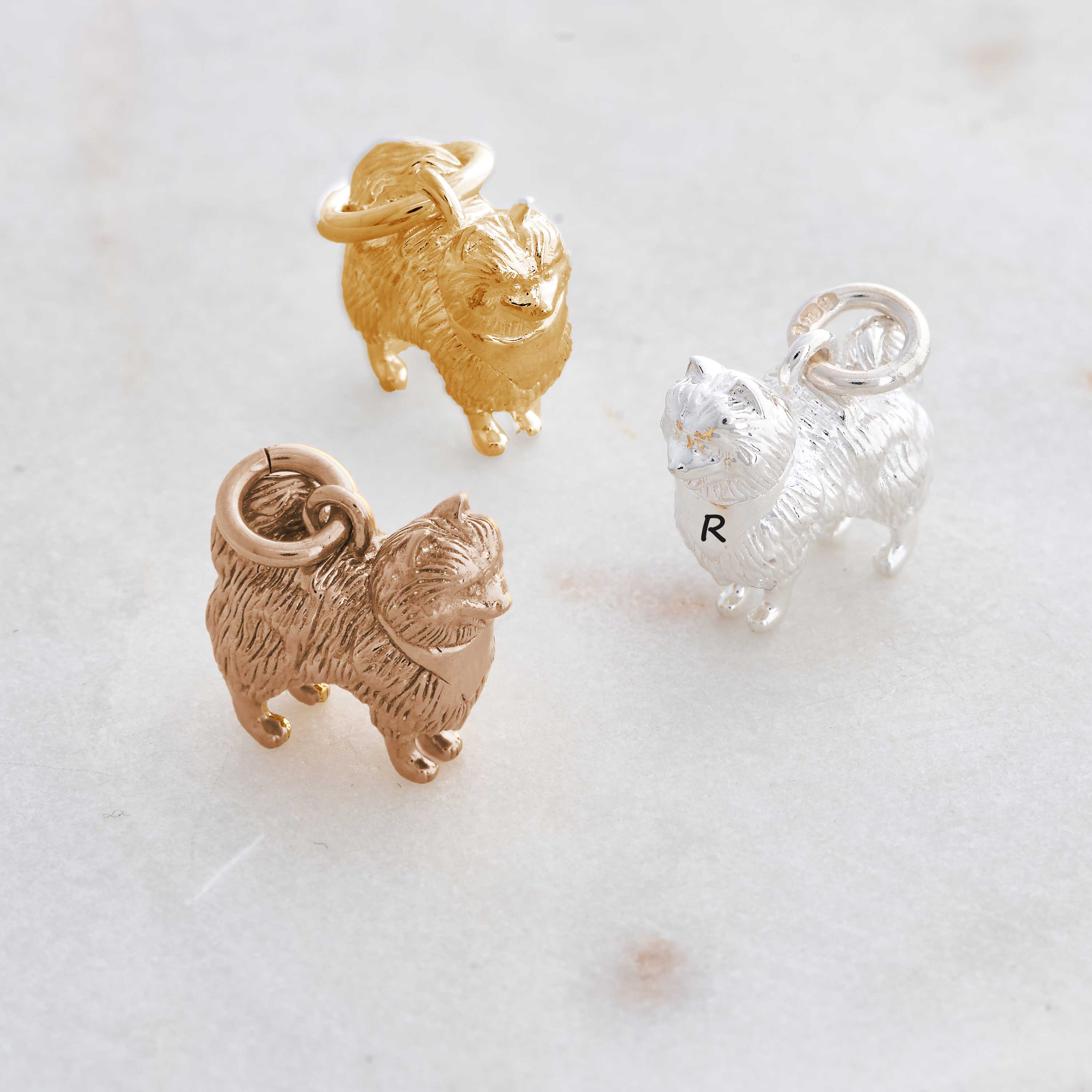 Pomeranian Silver Dog Charm - Image 6