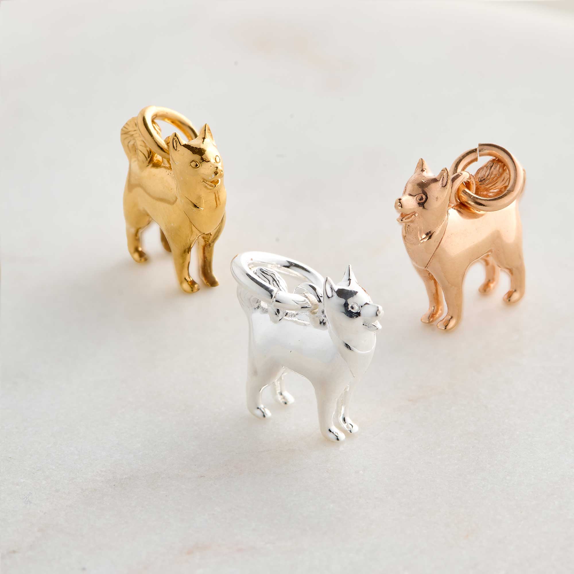 Pomsky Silver Dog Charm - Image 4
