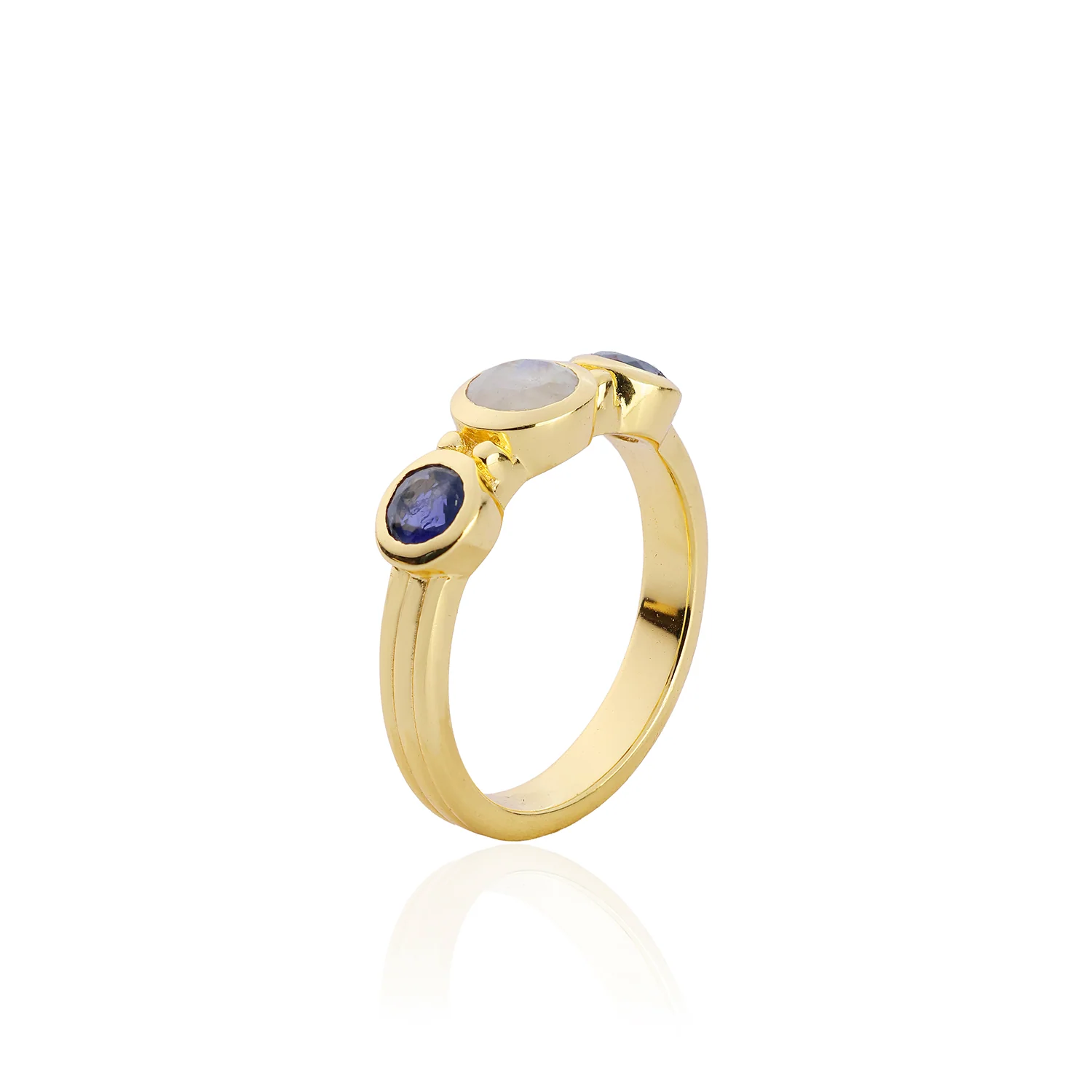 [PRE-ORDER] Iris Three Gemstones Ring Iolite & Moonstone - Image 2