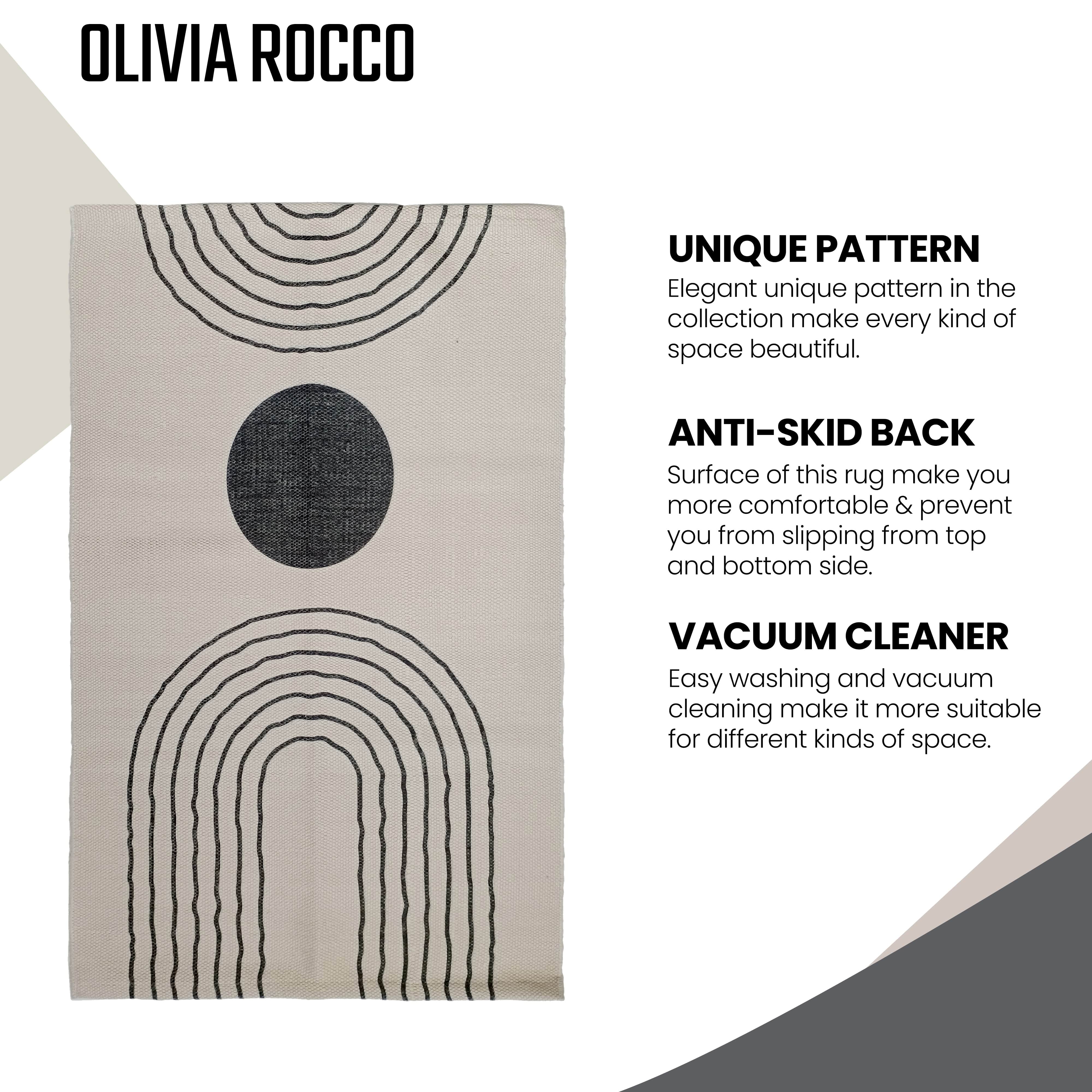 Printed Rug Tuscany Design Modern Non-Slip Soft Durable Floor Rug for Living Room Bedroom Office by OLIVIA ROCCO - Image 3