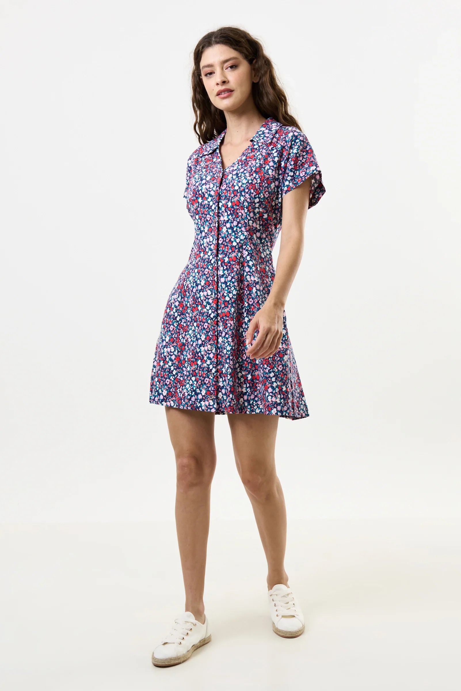 Prudence Tutti Frutti Print Laced Back Mini Dress - Image 6