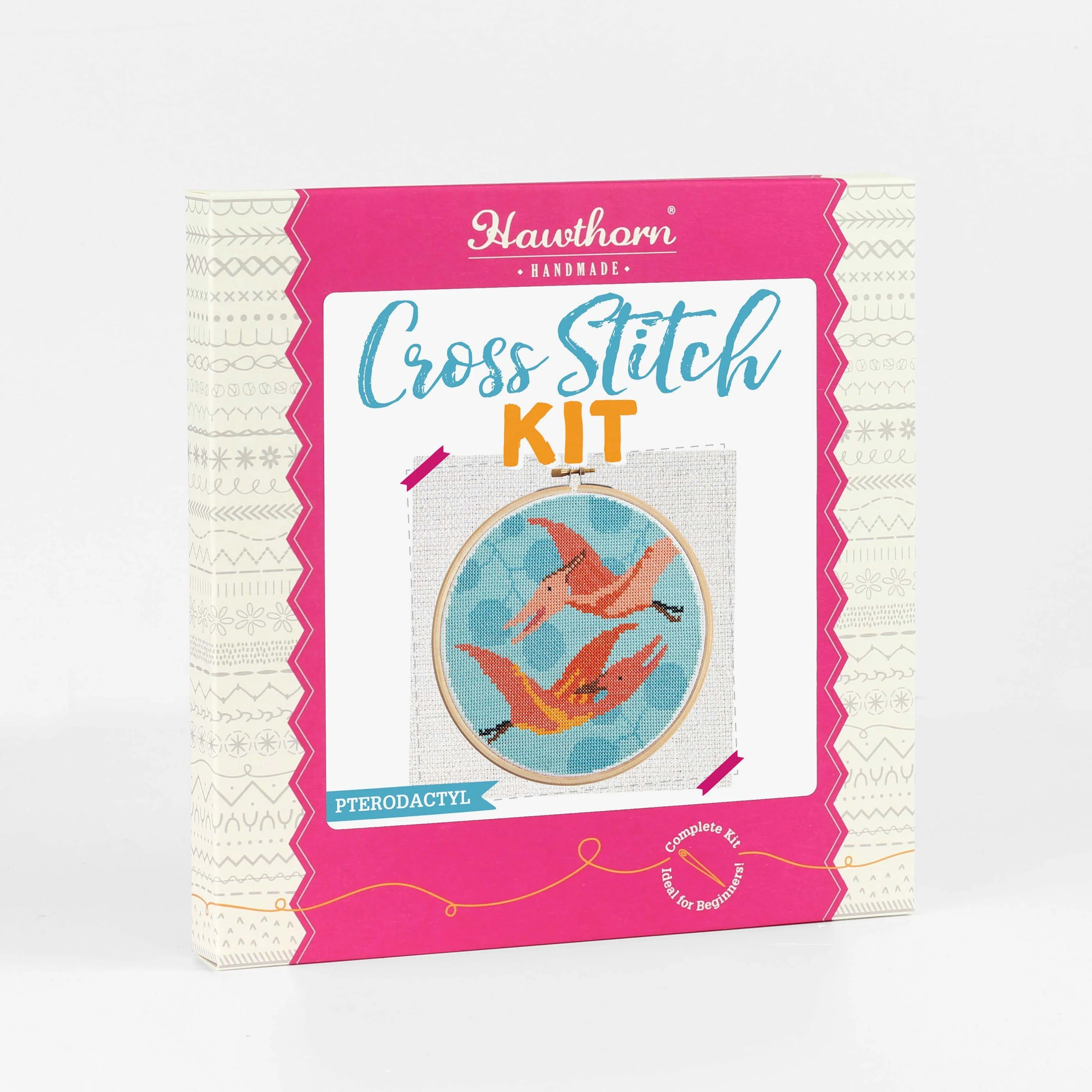 'Pterodactyl' Dinosaur Cross Stitch Kit for Beginners - Image 2