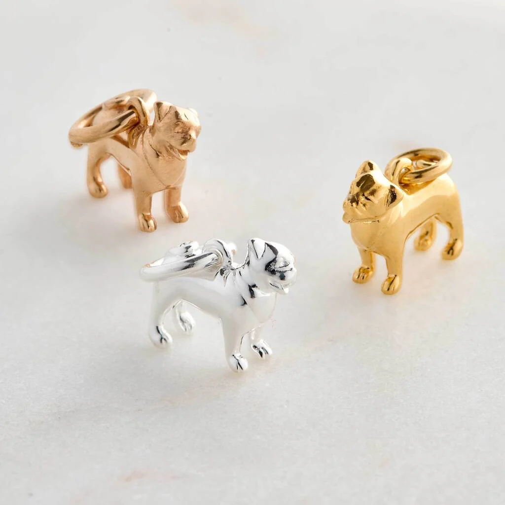 Pug Silver Dog Charm - Image 3