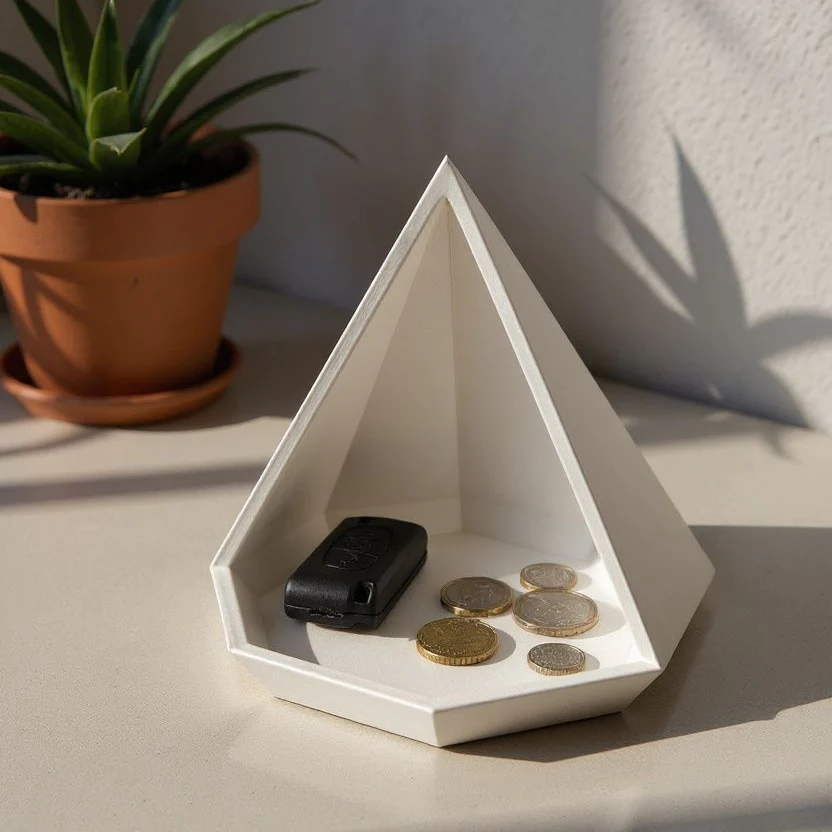 Pyramidal Tray | Abstract Geometric Trinket Dish - Image 2