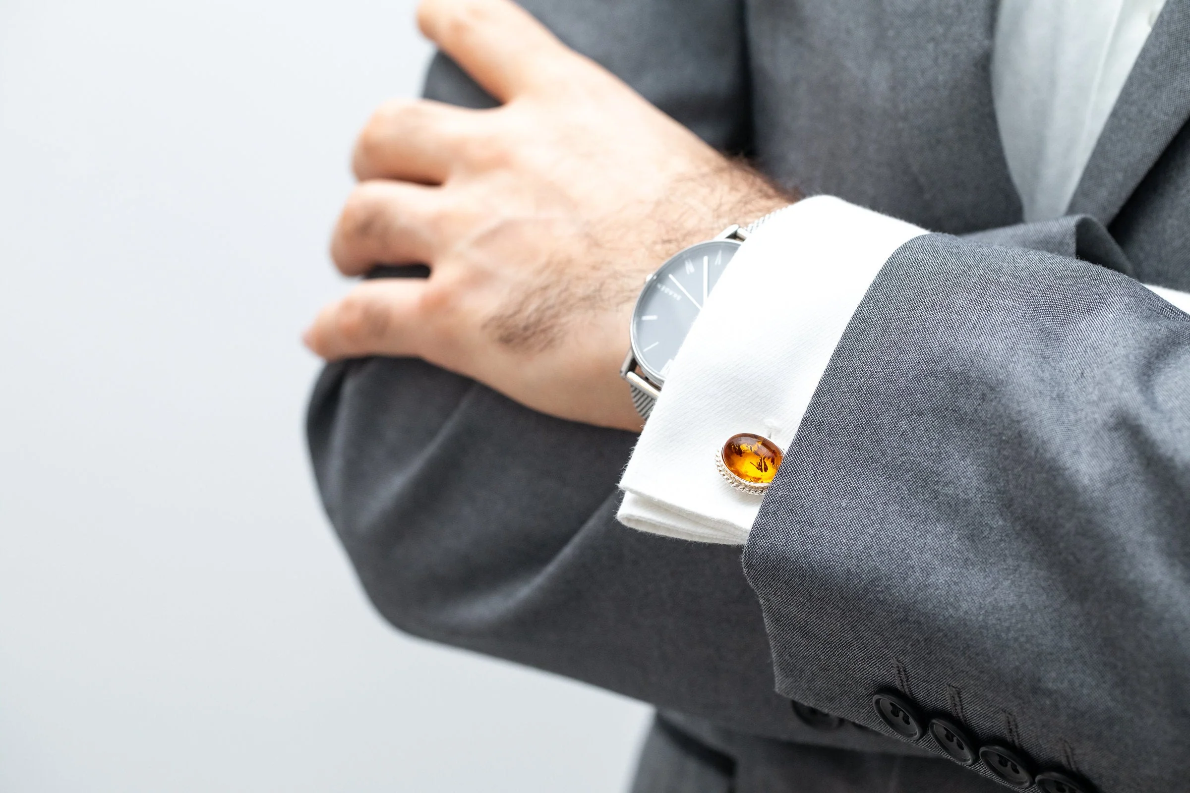 Quintessence Statement Amber Cufflinks - Image 7
