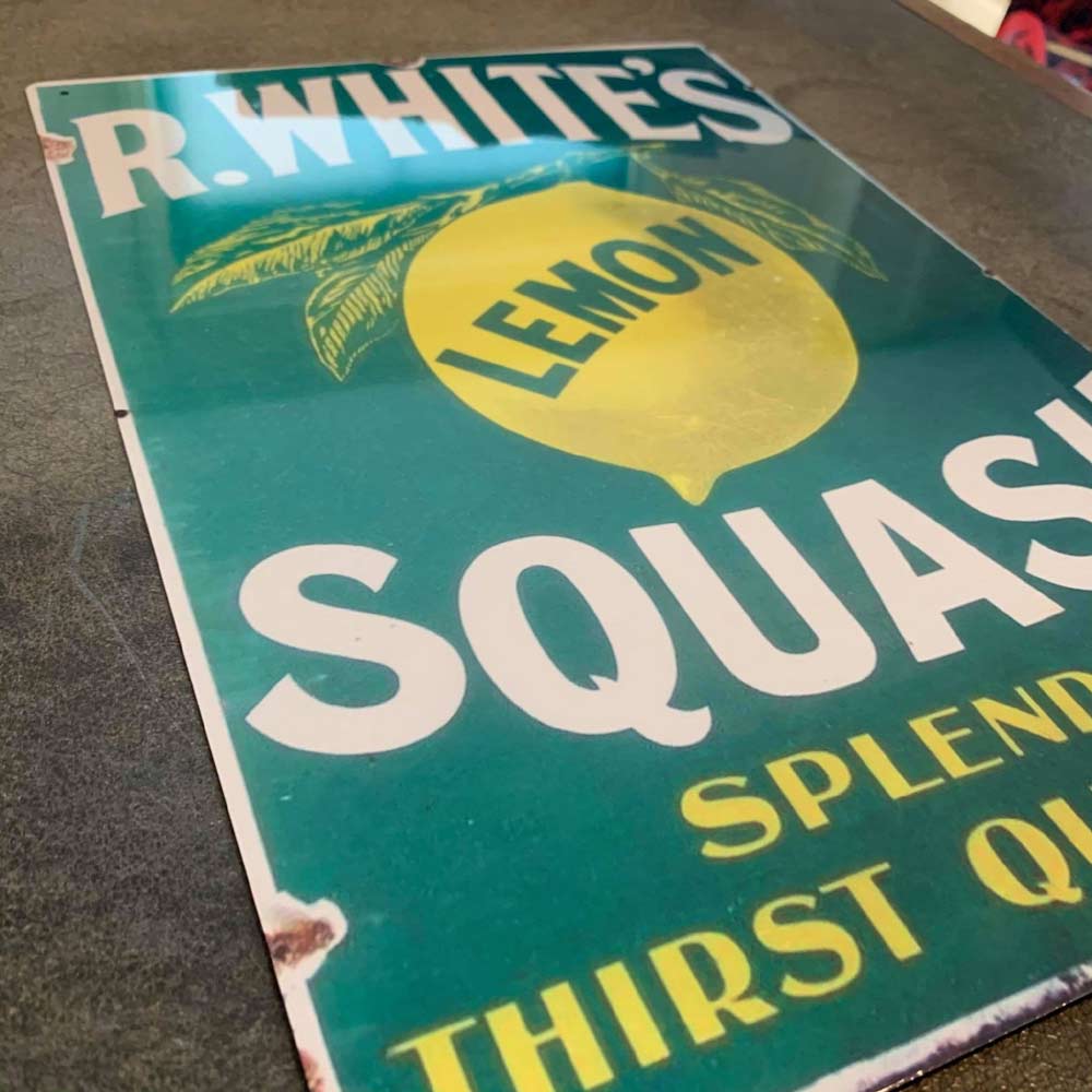 R.Whites Lemon Squash Advertising Metal Wall Sign - Image 2