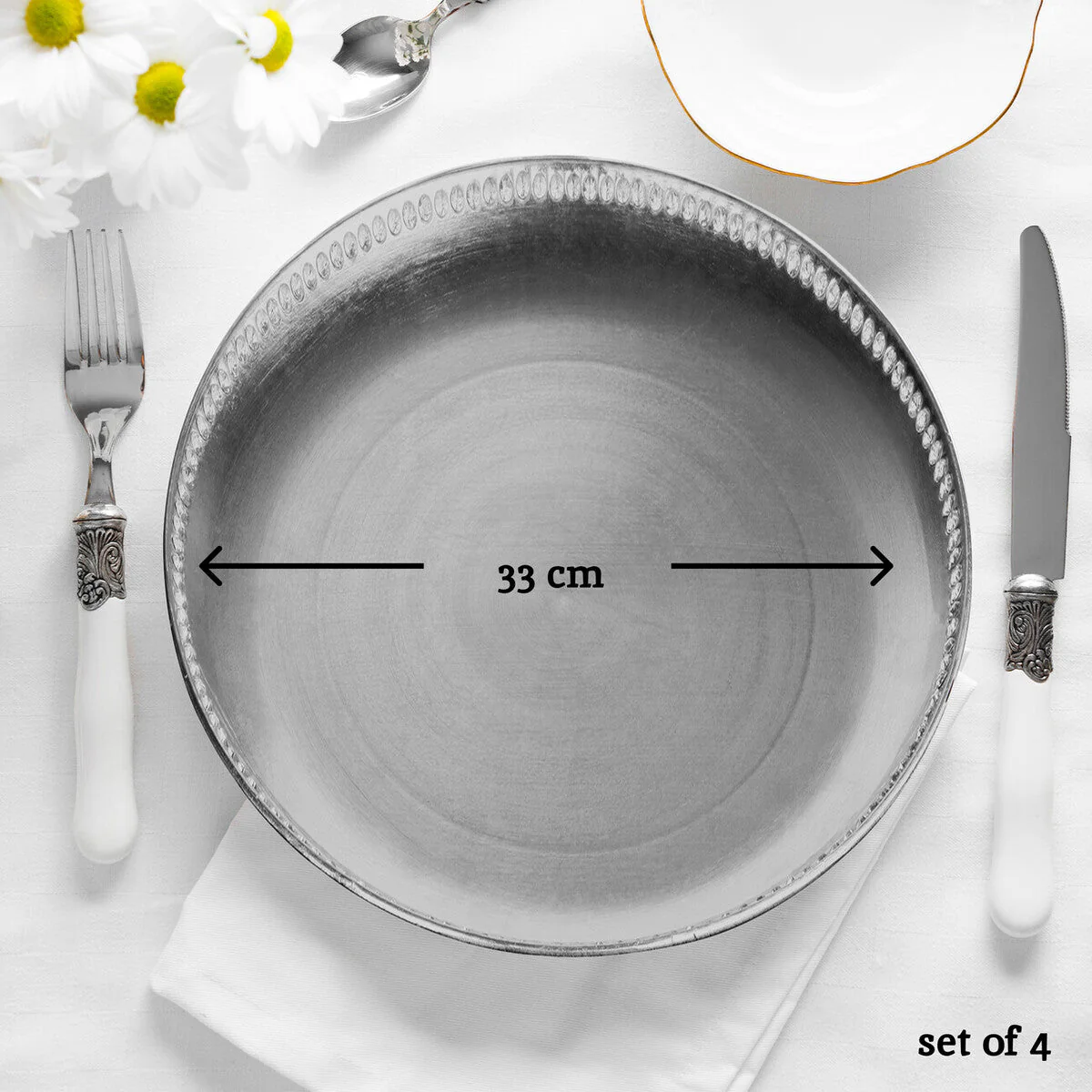 Radiance Silver Decorative Charger Plate - Image 8