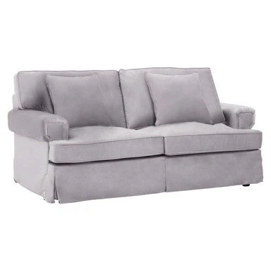 2 Seater Grey Velvet Sofa, Ralph - Image 3