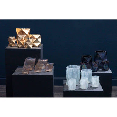 Rambia Large Iridescent Glass Candle Holder - Image 4