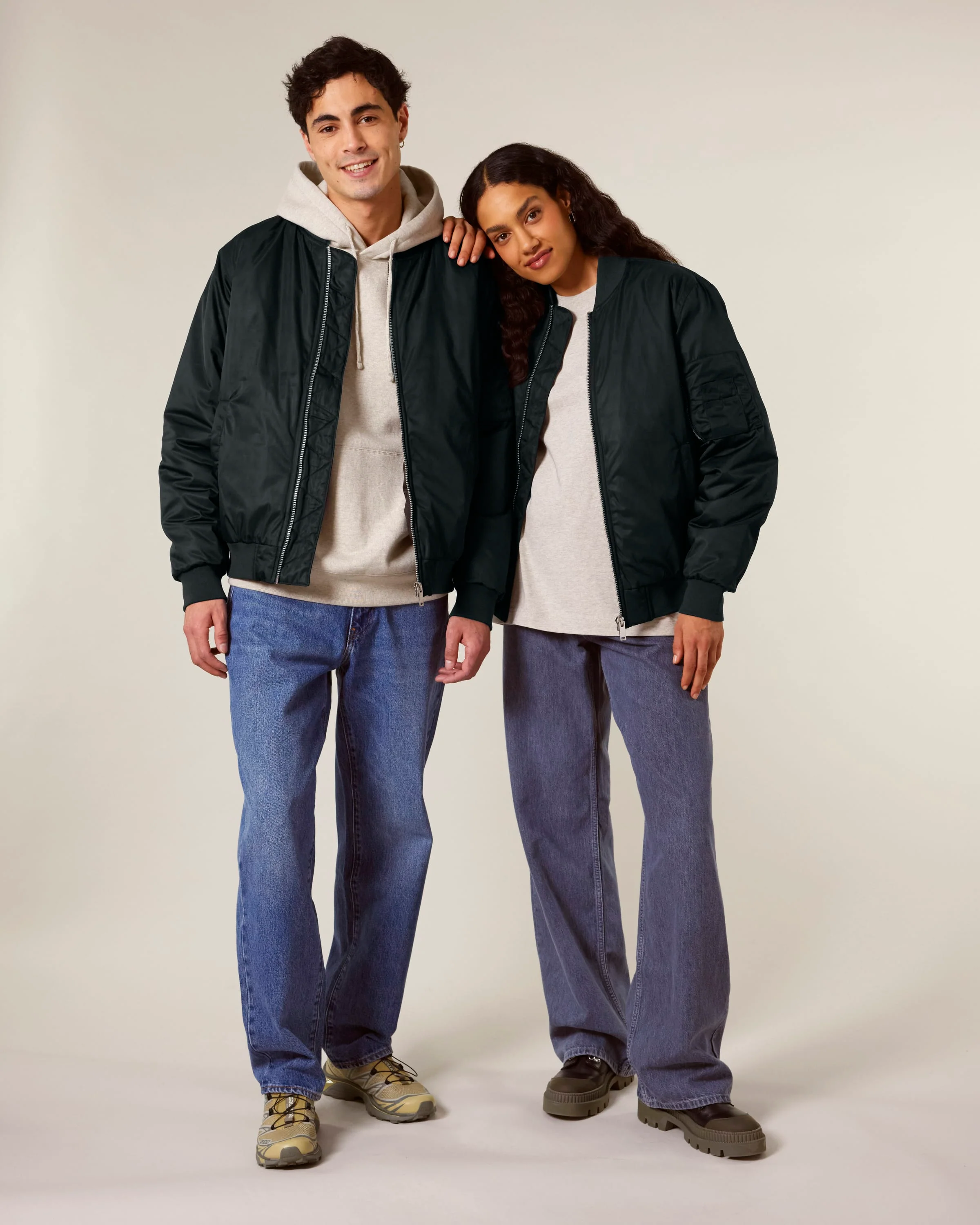 Recycled Bomber Jacket: Unisex - Image 4