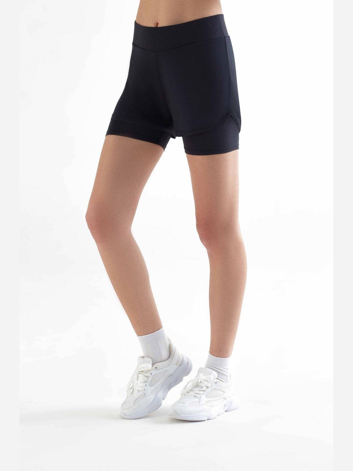 Recycled Double Layer Sports Shorts: Womens - Image 10
