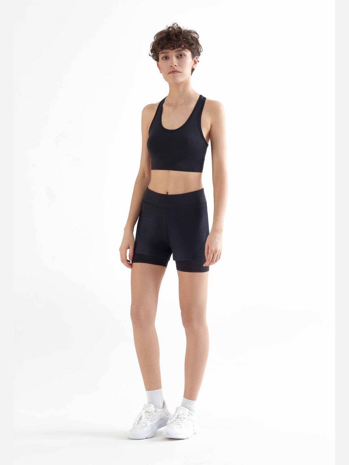 Recycled Double Layer Sports Shorts: Womens - Image 2