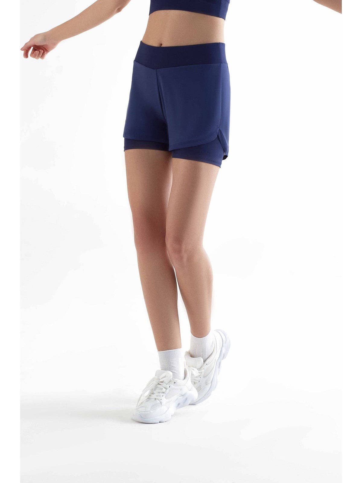 Recycled Double Layer Sports Shorts: Womens - Image 3
