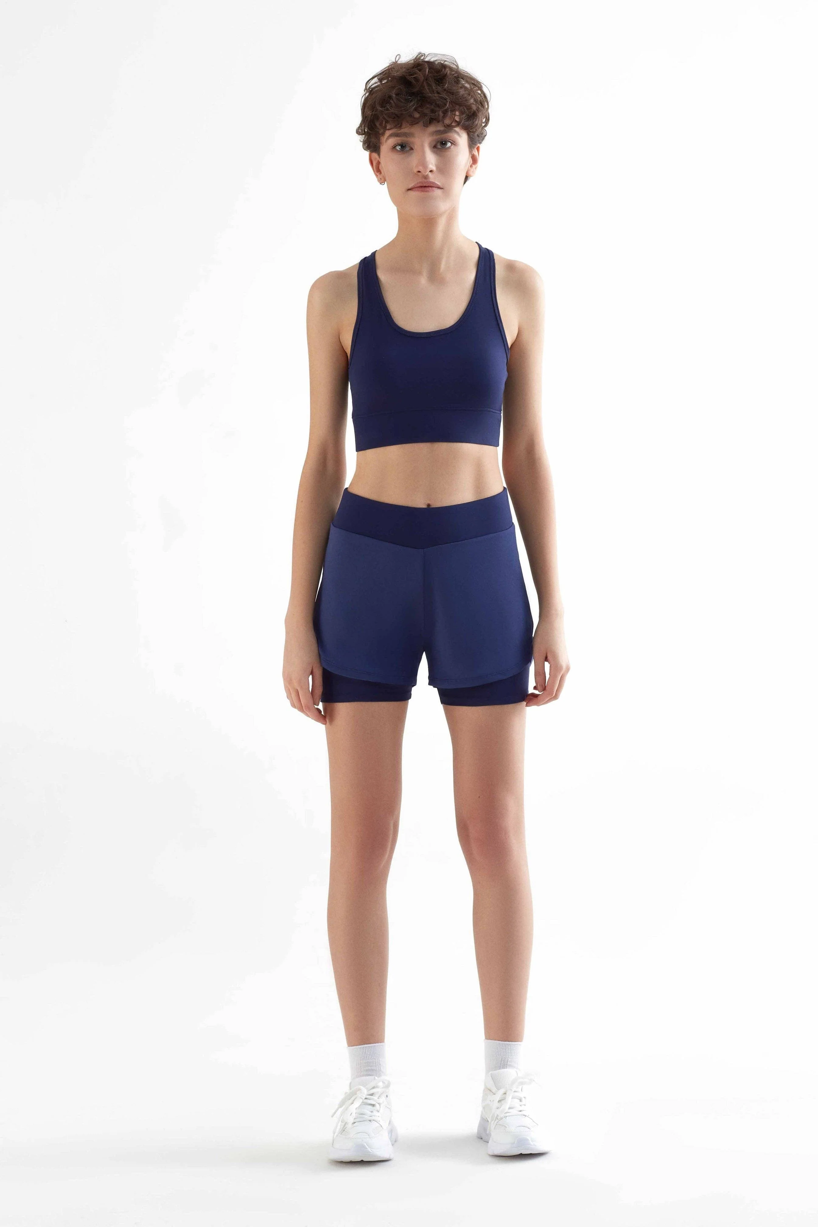 Recycled Double Layer Sports Shorts: Womens - Image 4